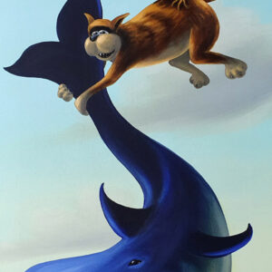 Eule, Katze, Hai, 40x80 cm
